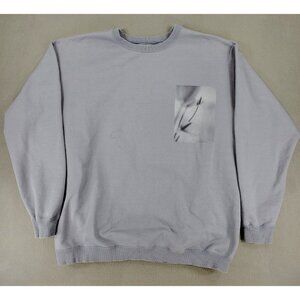 Onnod Sweatshirt Gray Art Graphic Size L Heavy Cotton Japan Made‎ Crew Neck